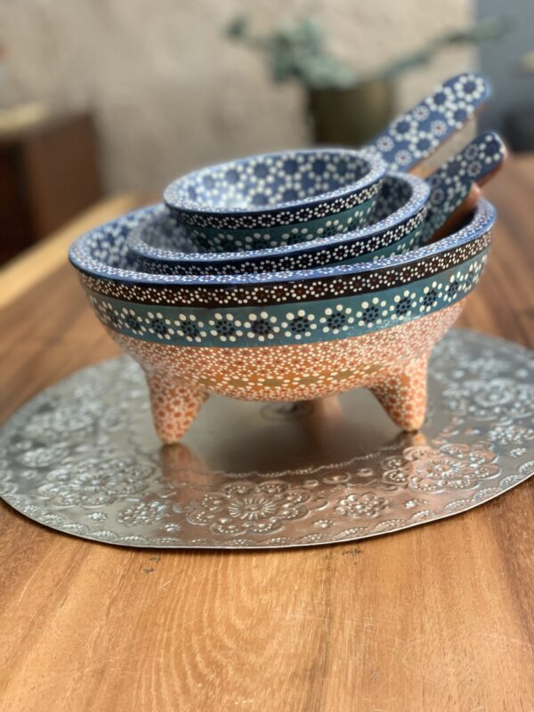 Set de 3 molcajetes Azul con Mandarina - Image 2