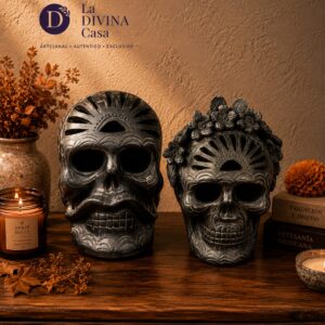 Par de Calaveras Grandes Barro Negro